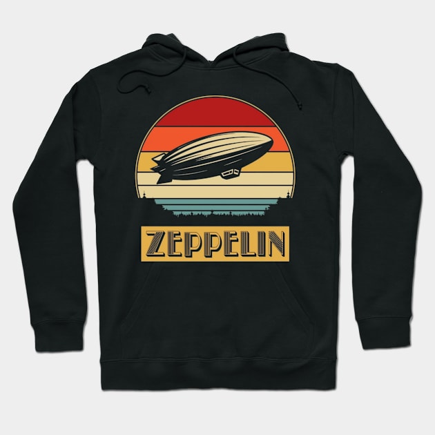 Airship Zeppelin Hoodie by Viinlustraion